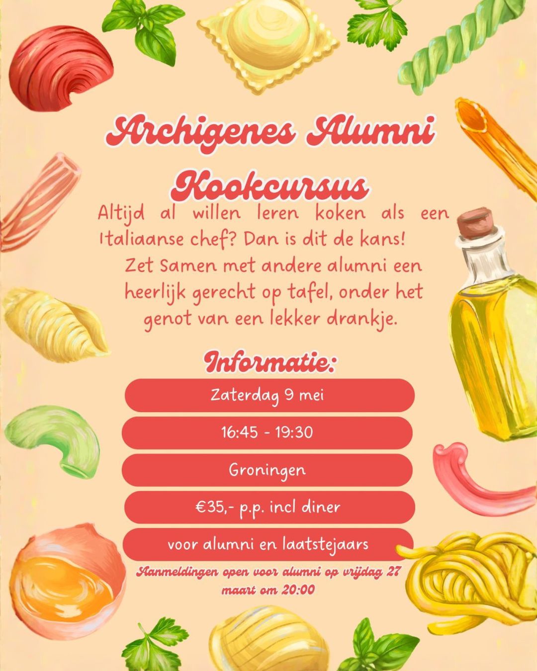 Alumni Activiteit - Kookcursus