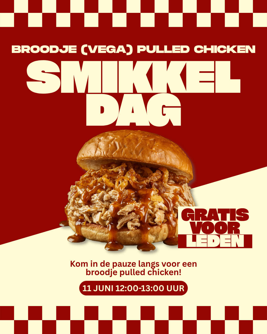 Smikkeldag - Broodje pulled chicken